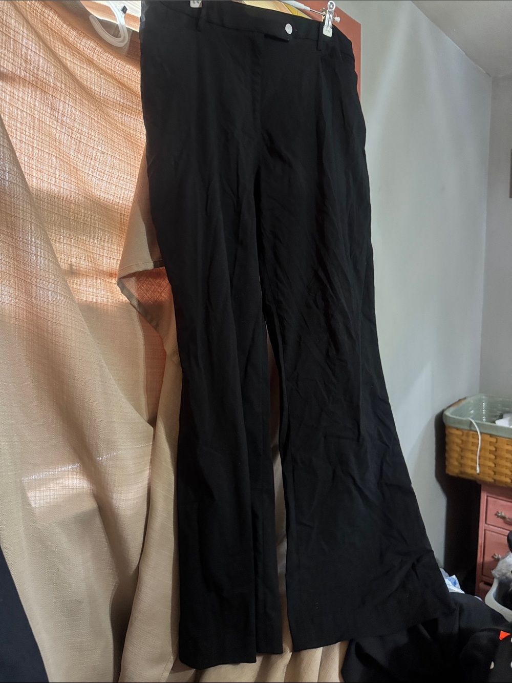 Calvin Klein Black Boot Cut Dress Pants S-1
